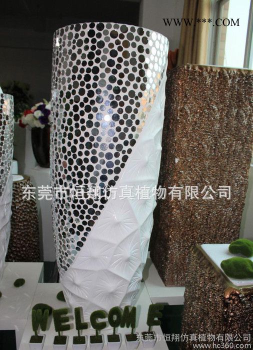石膏创意花瓶 高端白色工艺礼品花瓶 酒店家居摆件瓶子图1