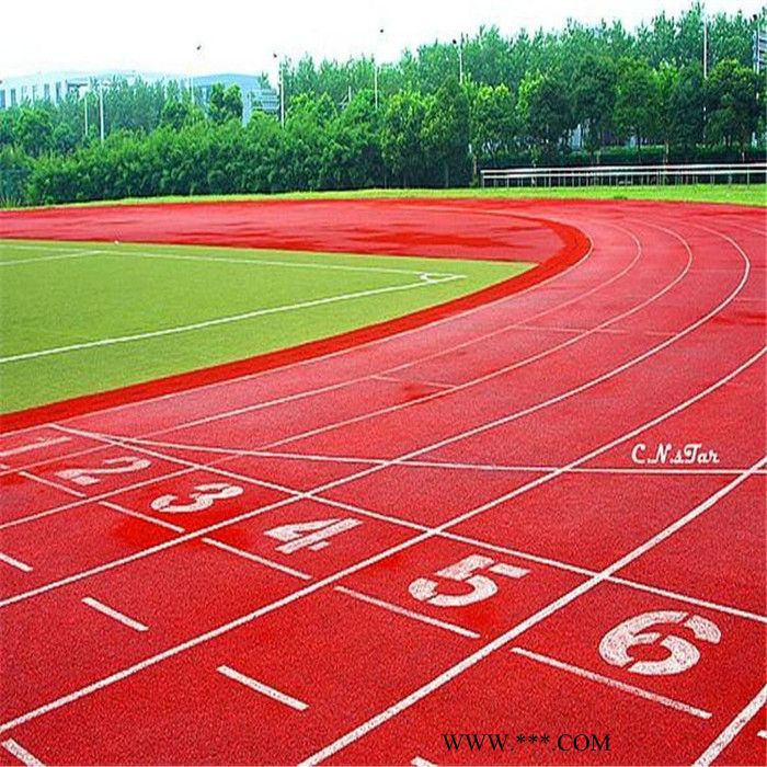 厚冠全塑型塑胶跑道 室外塑胶跑道 四川石棉自结纹塑胶跑道图2