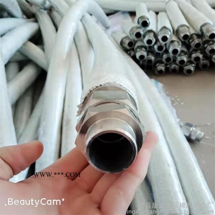 康迈供应耐火耐高温石棉胶管 防火阻燃石棉胶管 抗老化阻燃石棉夹布胶管 石棉铠装胶管 直供钢厂 电厂电石炉厂 **价廉图2