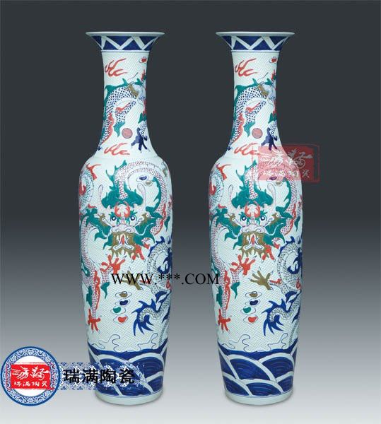 手工描绘高温烧制高岭土瓷瓶图1
