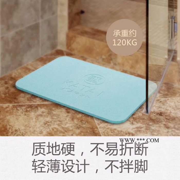 秒吸水硅藻土防滑脚垫 浴室速干吸水地垫 硅藻泥地毯净化空气图2