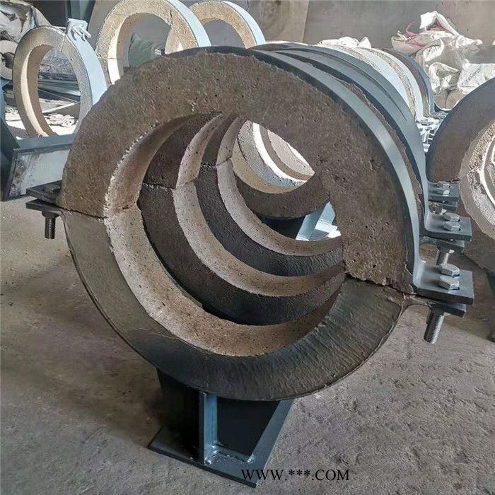 蒸汽管道隔热管托蛭石隔热管托重型管夹可变弹簧支吊架聚氨酯保冷管托志昂厂家图3