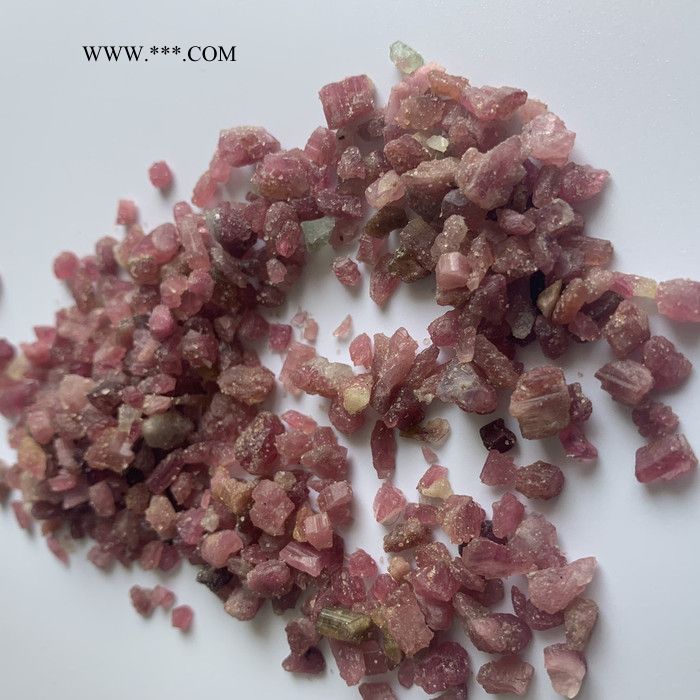 厂家供应配饰装饰用彩色电气石 水处理托玛琳颗粒 粉红碧玺原石图2