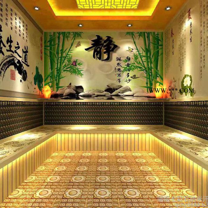七彩石专业安装建造韩式电气石汗蒸房厂家批发汗蒸材料图5
