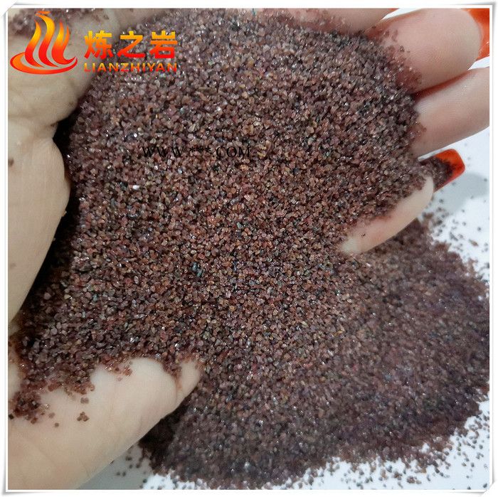 金红石榴水刀沙金红石榴水刀沙 石榴石沙水刀用砂 石榴石沙 棕刚玉大量批发图3