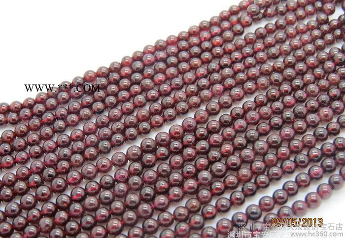 批发 天然酒红石榴石半成品 石榴石半成品 DIY散珠配件图3