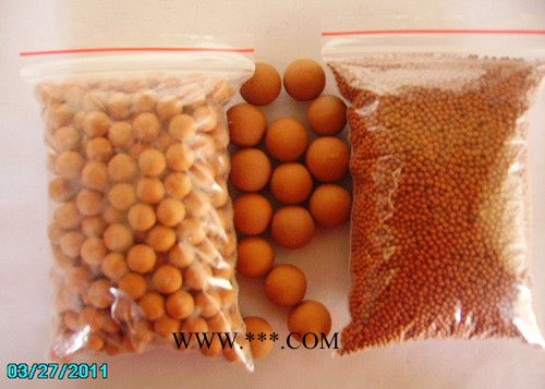 汇鑫供应1-20mm麦饭石球麦饭石陶瓷球 米黄色麦饭石矿化球图3