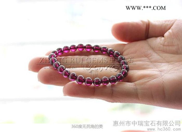 供应中瑞宝石5A级 宝石级紫牙乌石榴石手链图3