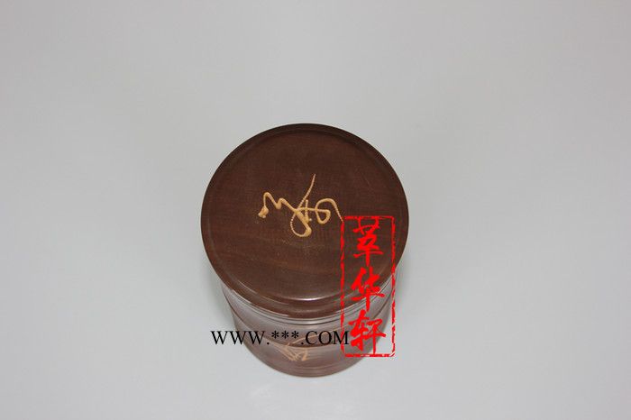 萃华轩木鱼石茶叶筒木鱼石茶具麦饭石茶杯子保健茶叶桶图3