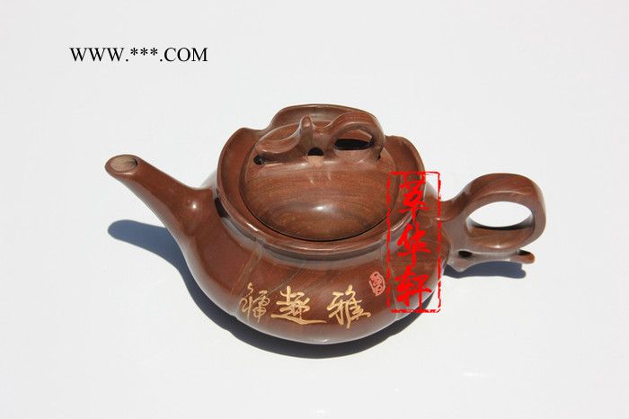 萃华轩**无蜡木鱼石雅趣茶具套装木鱼石茶壶麦饭石杯子茶杯图3