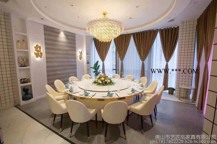 艺匠凰dgf 餐厅圆桌 餐厅大理石圆桌，酒店大理石圆桌图5