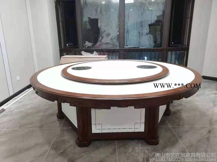 艺匠凰dgf 餐厅圆桌 餐厅大理石圆桌，酒店大理石圆桌图8