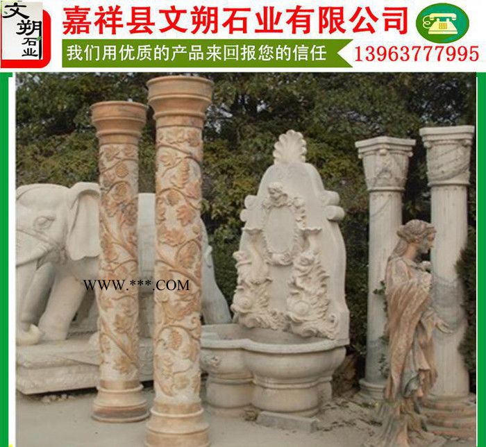 大理石浮雕华表  广场文化柱雕刻价格优惠图1