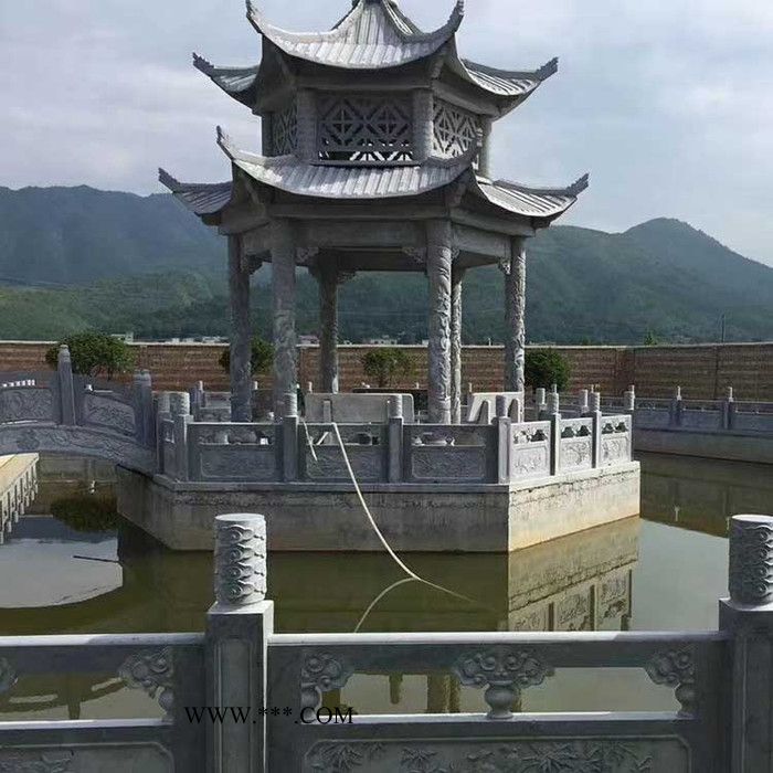 石凉亭设计 古建长廊石亭子供应 花岗石石雕石亭子图片图3