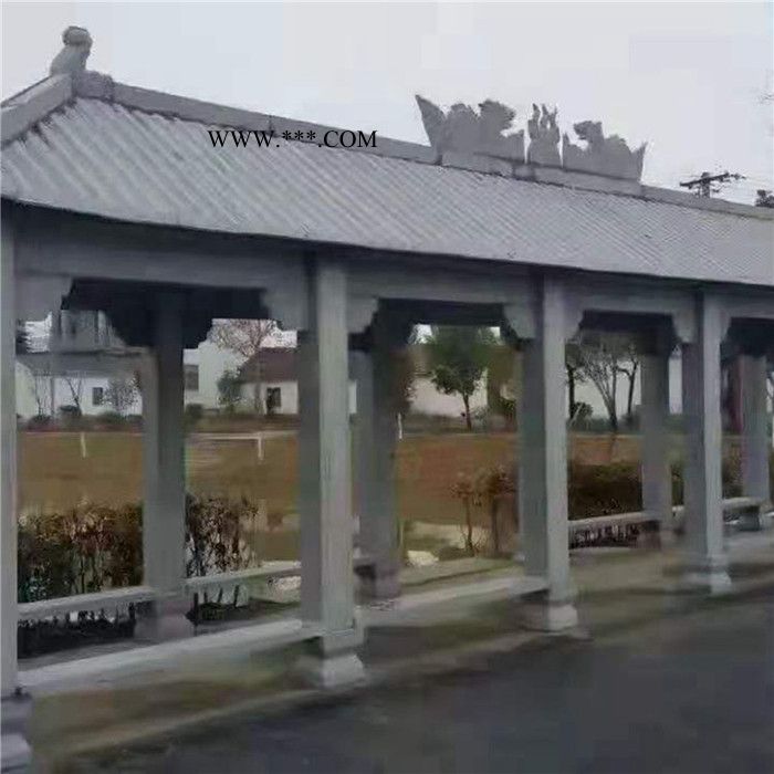 六角石亭子雕刻 石亭多款 花岗石石雕石亭子来图定制图3
