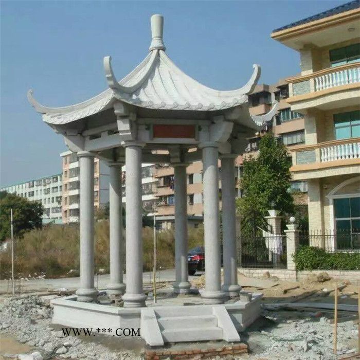 石凉亭雕刻 景区摆件石亭子定制 花岗石石雕石亭子报价图7