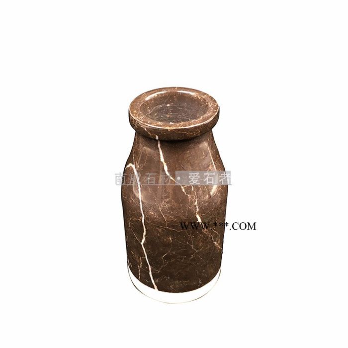 黑白配大理石创意小花瓶可来图定制大理石花瓶花器厂家直接销售 黑白根大理石花瓶图1