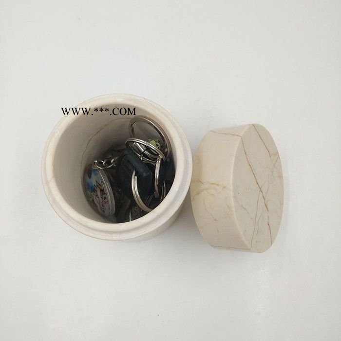 大理石工艺品 首饰收纳盒首饰盒桌面首饰器皿大理石工艺品盒图5