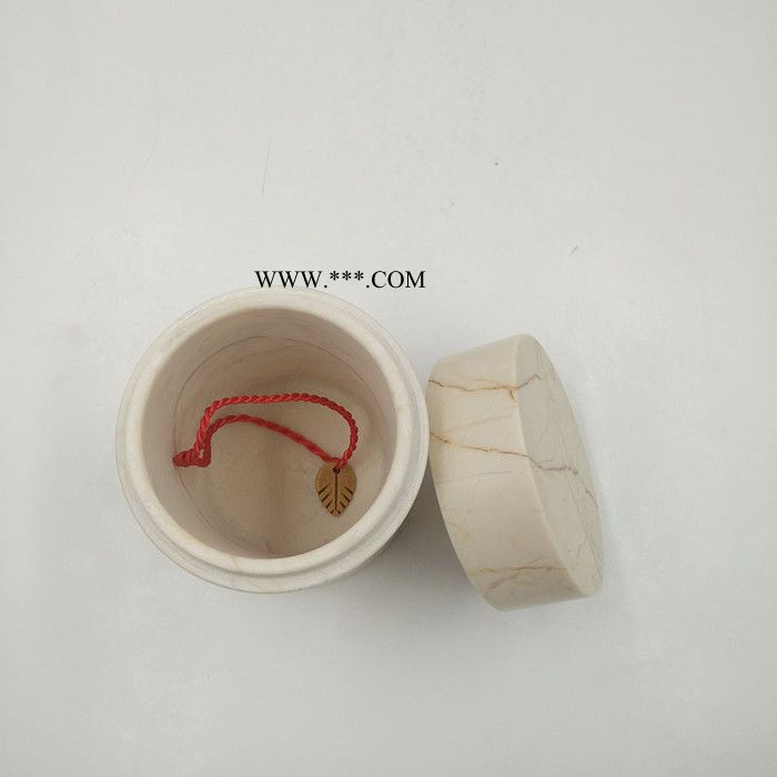 大理石工艺品 首饰收纳盒首饰盒桌面首饰器皿大理石工艺品盒图3