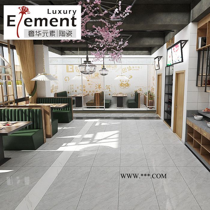 地板砖** 负离子通体大理石 深色陶瓷地砖批发图2