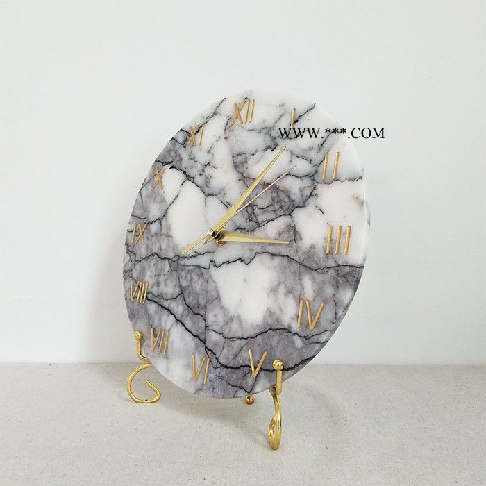 南威大理石时钟墙面装饰时钟香雪梅数字时钟家居创意大理石时钟 墙面挂钟图6