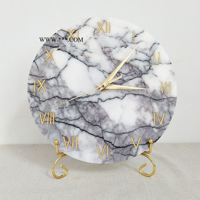 南威大理石时钟墙面装饰时钟香雪梅数字时钟家居创意大理石时钟 墙面挂钟图2