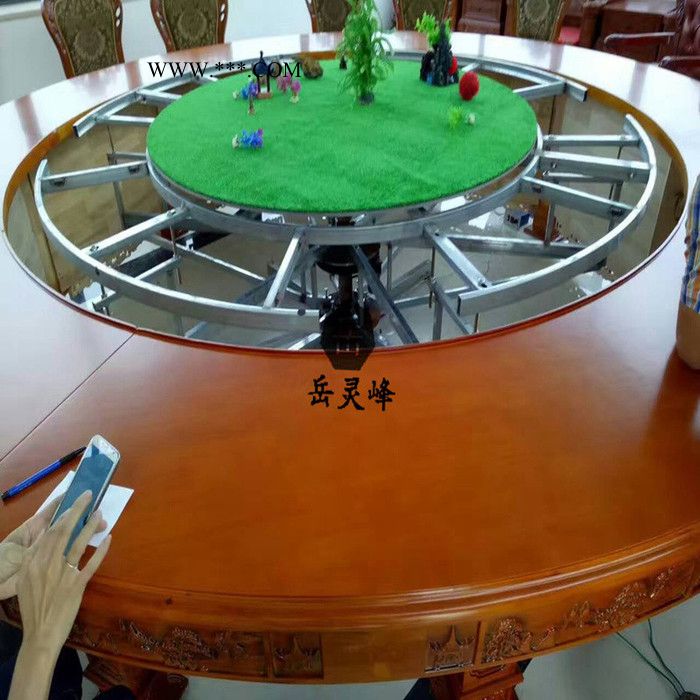 岚慧56412风格 巴洛克  颜色 黄色 大理石电动餐桌图2