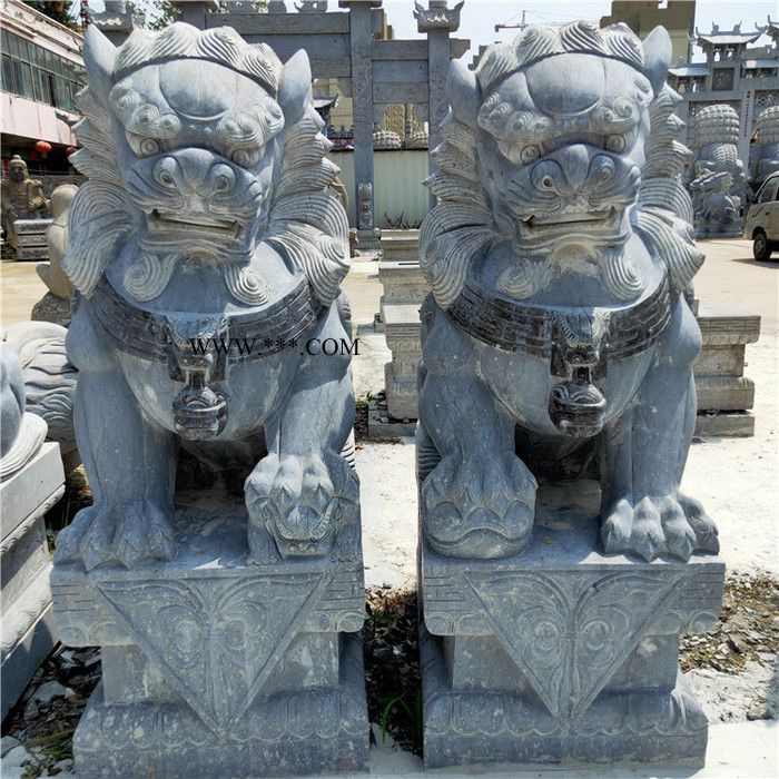 大理石麒麟 小区住宅石狮子 石雕动物图片图4