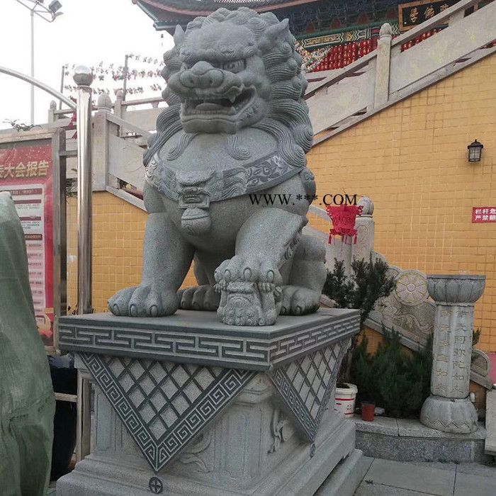 大理石麒麟 小区住宅石狮子 石雕动物图片图7