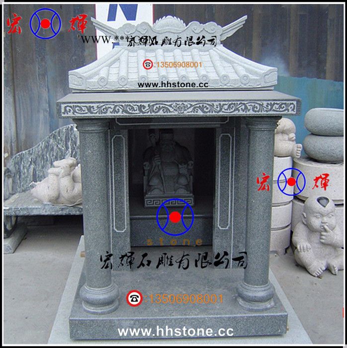 供应石雕土地公庙 花岗石土地庙 土地神庙现货直销图4