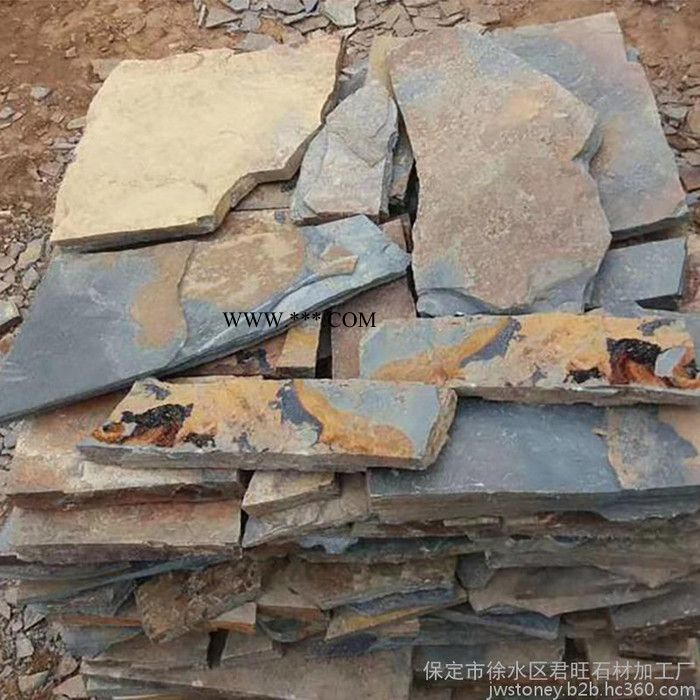厂家批发花岗石碎拼浆砌片石土挡黑色垒墙石图4