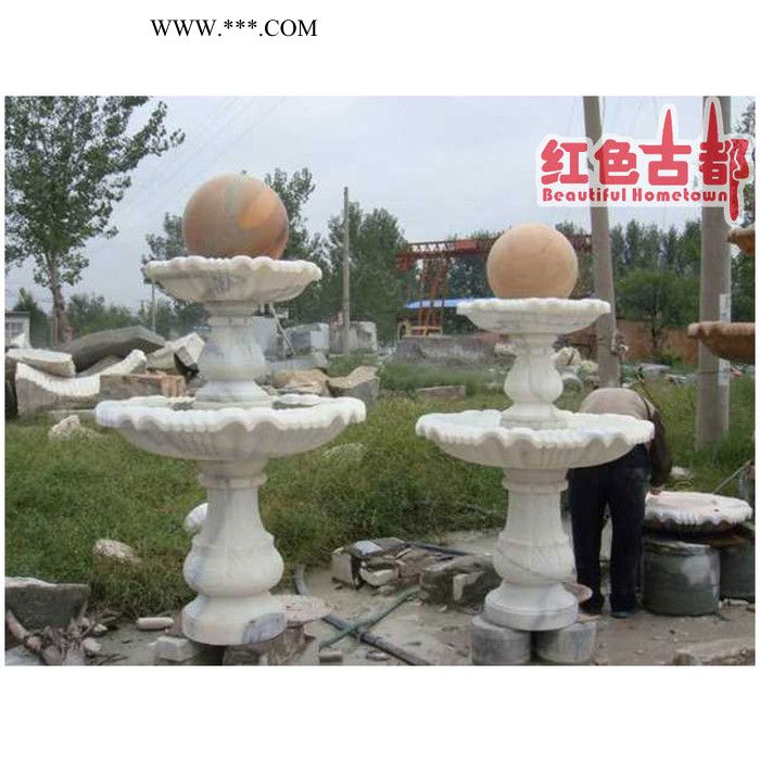 订制 天然大理石 花岗岩雕刻画 园林风水球雕刻图7