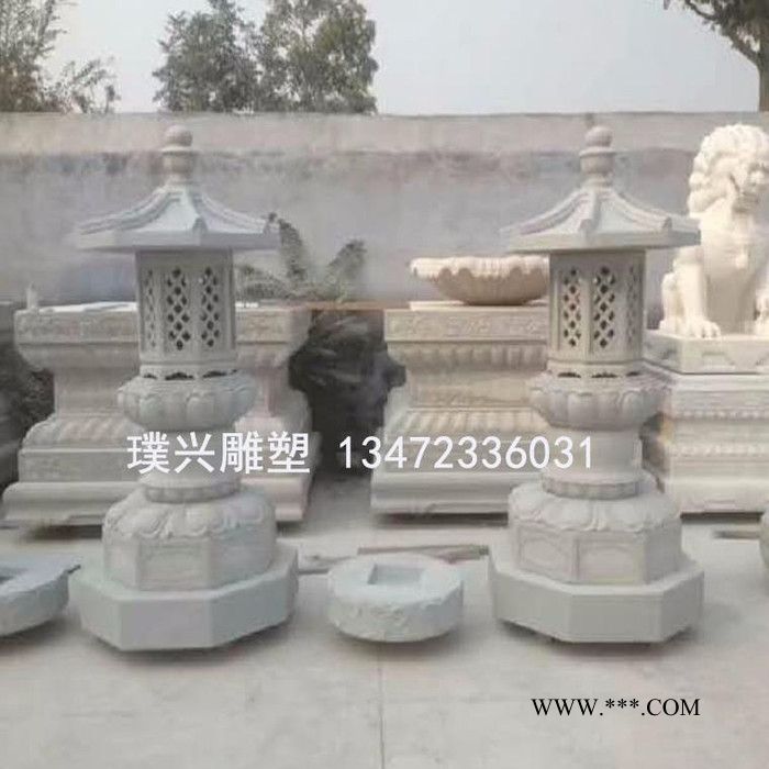 璞兴雕塑 石雕石灯大理石石灯厂家制作图2