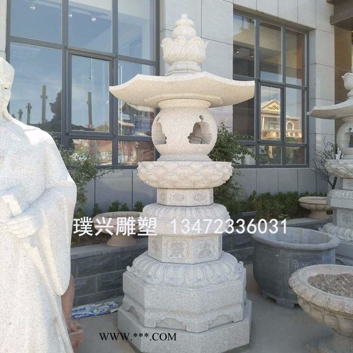 璞兴雕塑 石雕石灯大理石石灯厂家制作图3