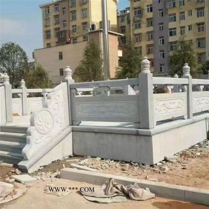 大理石石雕栏杆安装 河道石栏杆供应 汉白玉栏板护栏价位图3