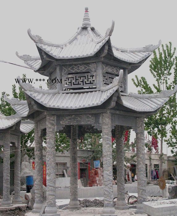 上门安装 石雕亭子 凉亭户外石亭子 大理石花岗石定制设计石亭子图6
