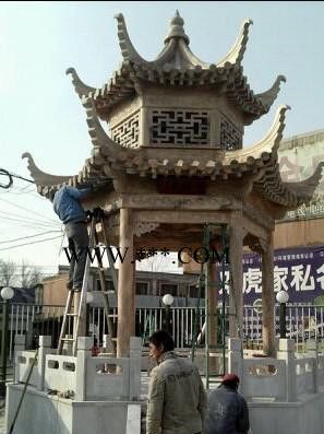 上门安装 石雕亭子 凉亭户外石亭子 大理石花岗石定制设计石亭子图4