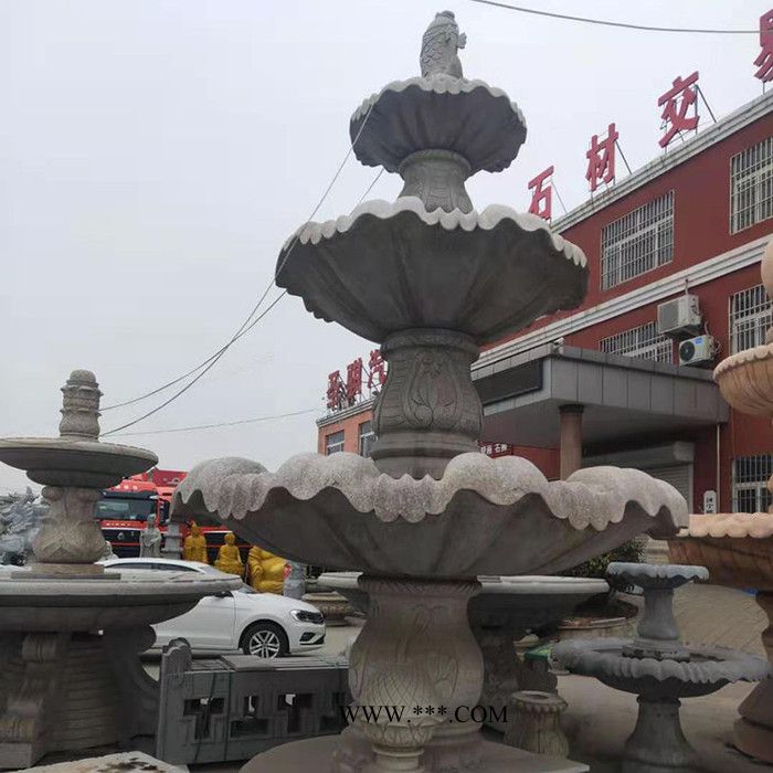 广场喷泉 大理石花钵价格 生产供应图3