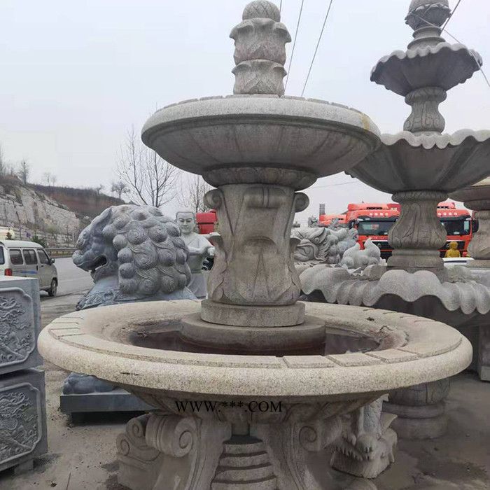 广场喷泉 大理石花钵价格 生产供应图4