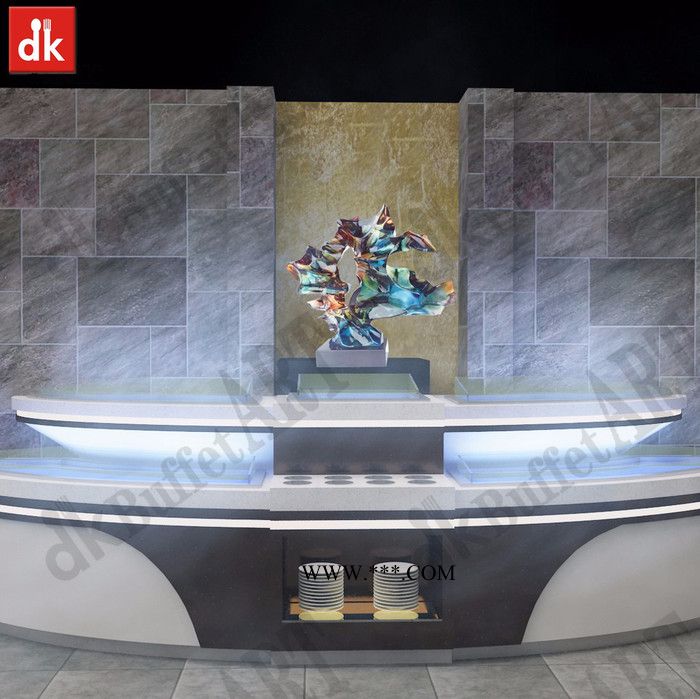 迪克森设计 海鲜刺身冰池大理石餐台图4