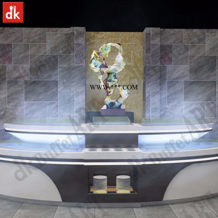 迪克森设计 海鲜刺身冰池大理石餐台图5