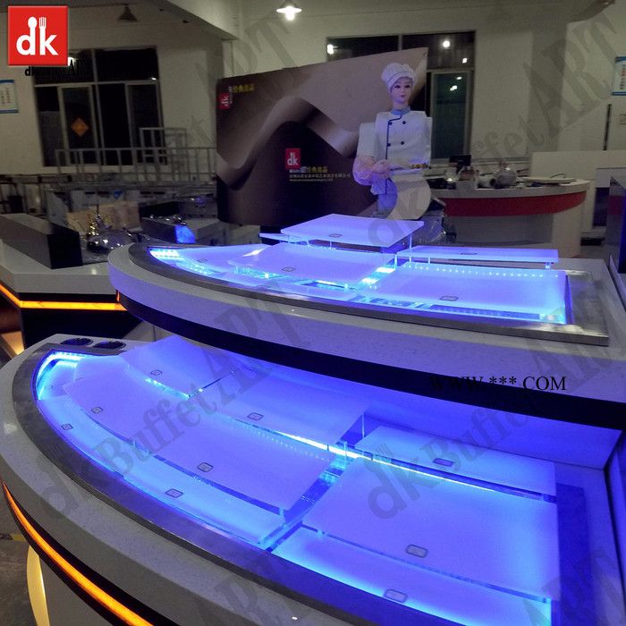 迪克森设计 海鲜刺身冰池大理石餐台