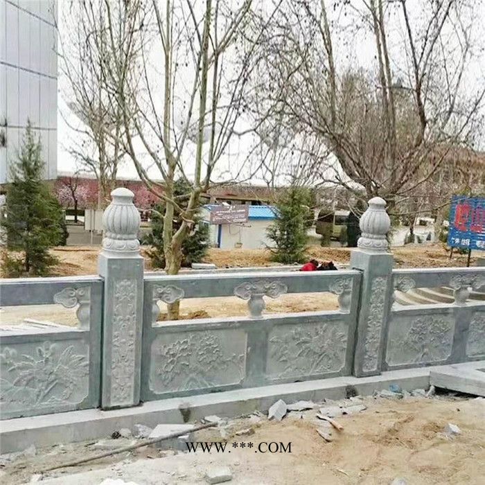 大理石石雕栏杆安装 大理石河道护栏多款 广场石栏杆来图定制图5