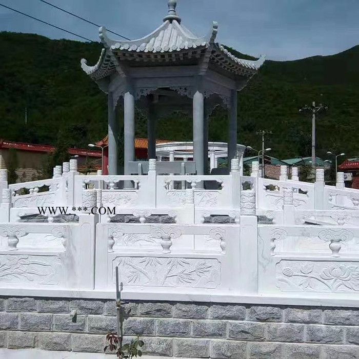 大理石石雕栏杆安装 大理石河道护栏多款 广场石栏杆来图定制图8