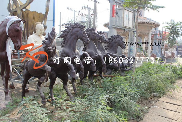 安徽 康大雕塑  大理石八马雕塑 动物石雕图1