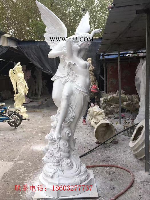 神话石像 爱情雕塑 大理石爱神图5