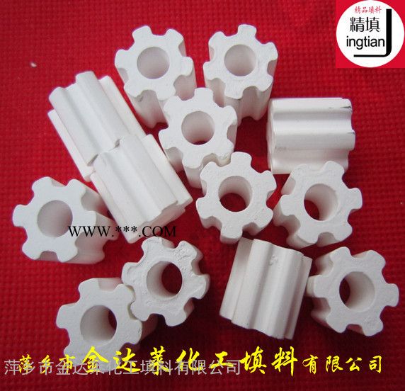 刚玉陶瓷六翼环 氧化铝瓷环 刚玉陶瓷环 氧化铝陶瓷环填料 萍乡金达莱刚玉陶瓷环图2