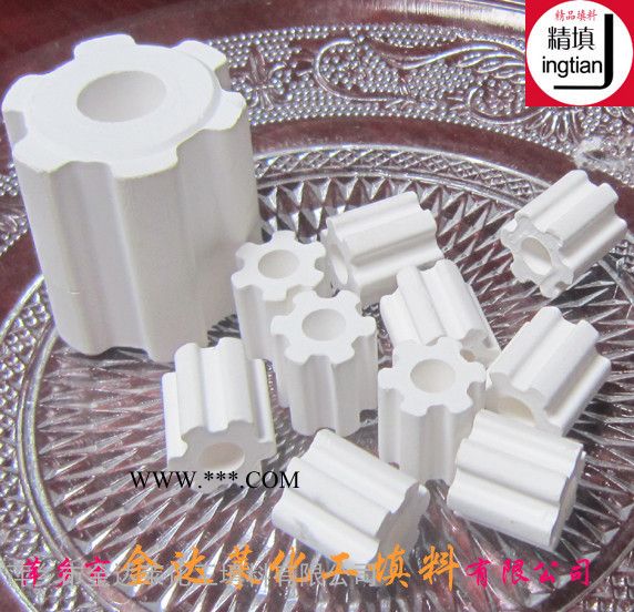 刚玉陶瓷六翼环 氧化铝瓷环 刚玉陶瓷环 氧化铝陶瓷环填料 萍乡金达莱刚玉陶瓷环图3