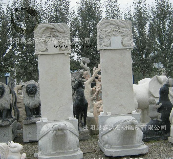 定做中国黑石雕墓碑 大理石家族石碑 花岗岩组合墓碑 奠基碑图2