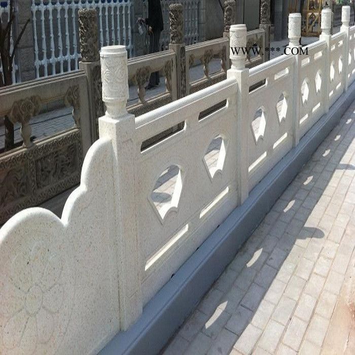 大理石栏杆  石桥扶手护栏厂家 白大理石栏杆 绿化石栏杆厂家图6